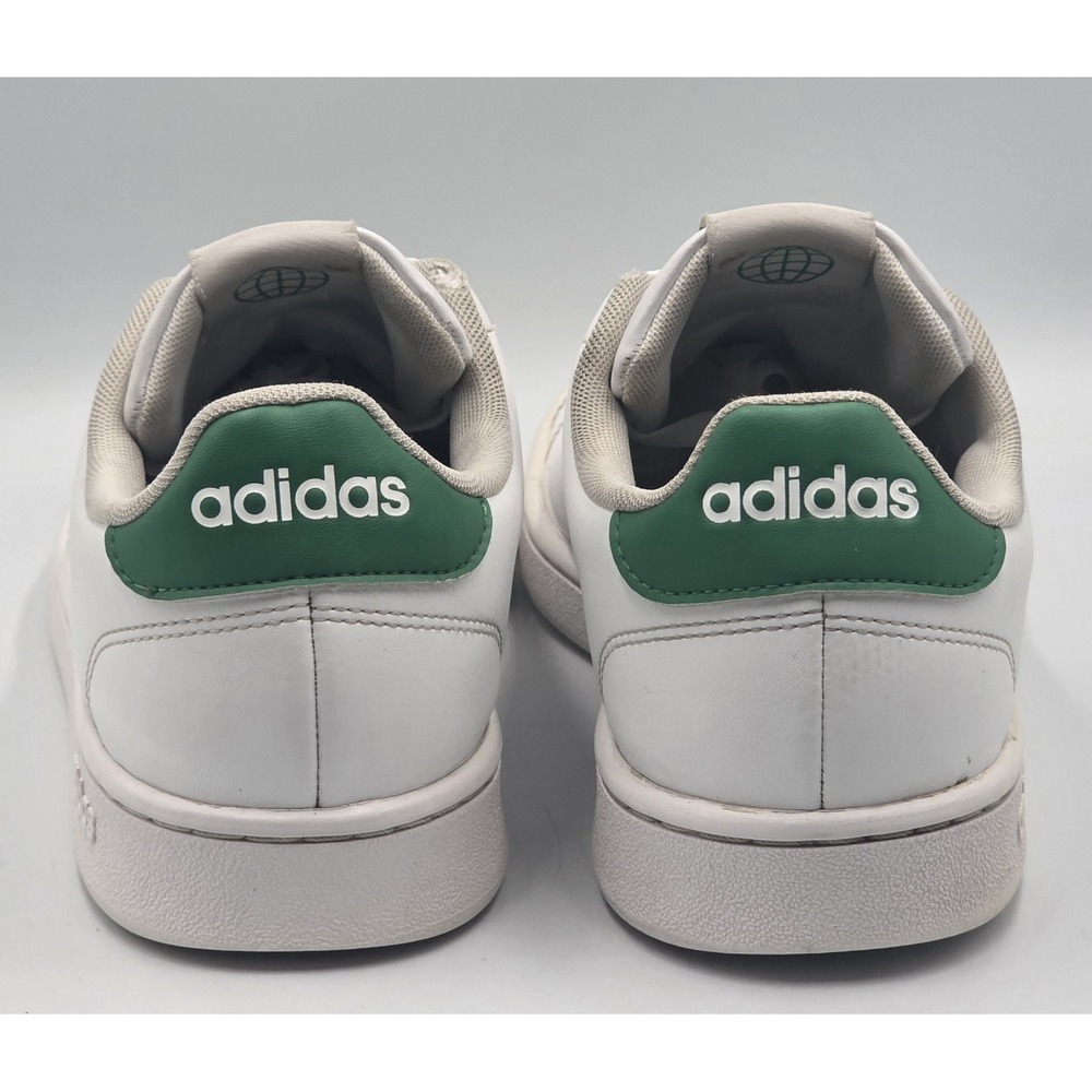 adidas Advantage White Green Sneakers Men's Size 10 Lace Up Casual Shoes - Picture 10 of 12